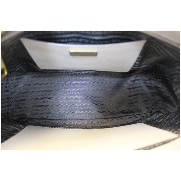 PRADA Saffiano Double Zip Executive Tote Shoulder Bag Grey-US