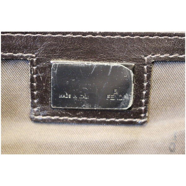 Fendi Shoulder Bag Zucchino Canvas Brown - logo 