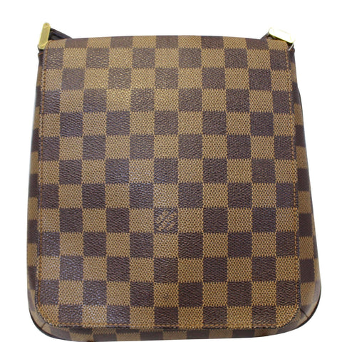 LOUIS VUITTON Musette Salsa Damier Ebene Crossbody Bag Brown