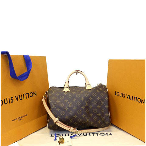 LOUIS VUITTON Speedy 30 Bandouliere Monogram Canvas Shoulder Bag