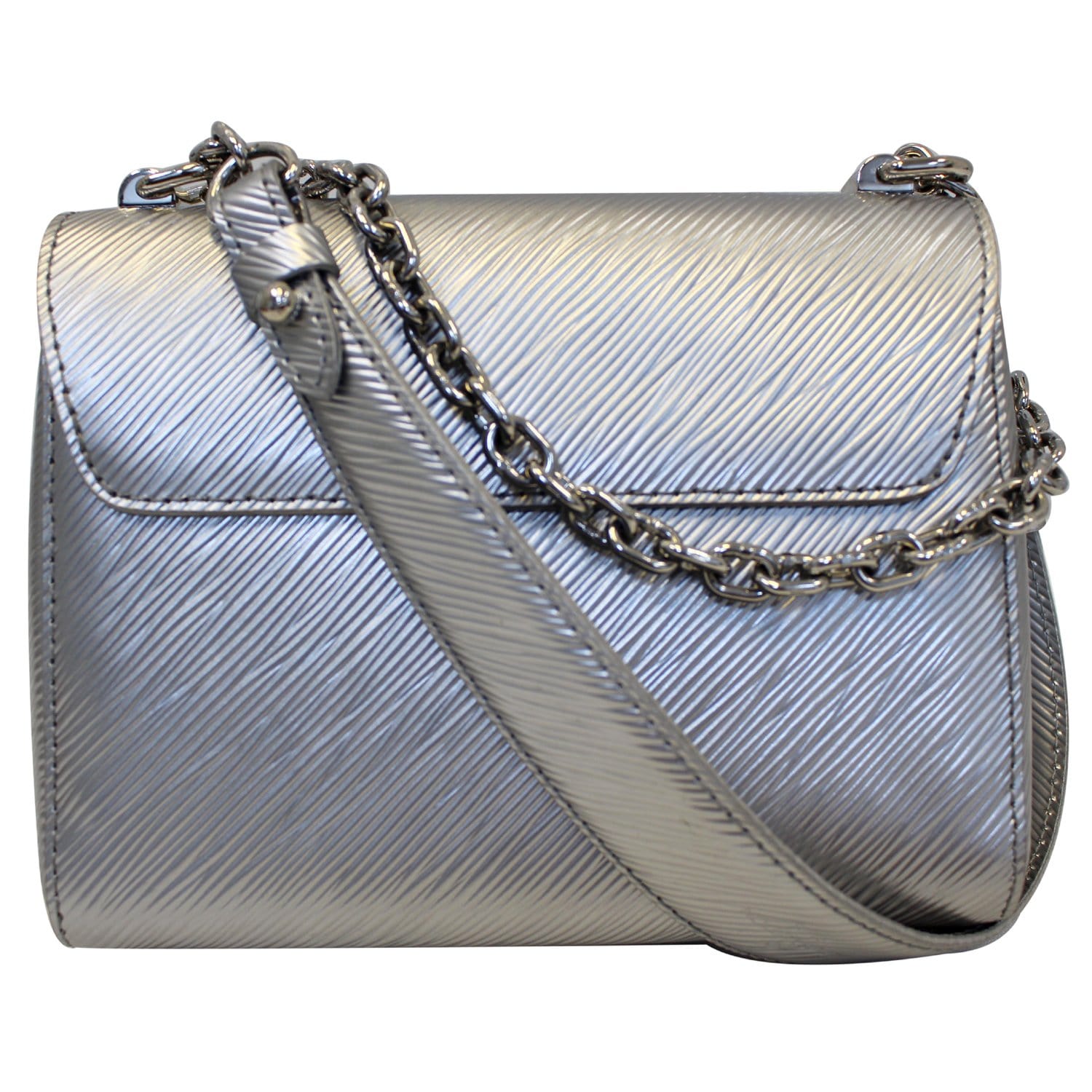 LOUIS VUITTON Twist PM Calfskin Leather Crossbody Bag Silver-US