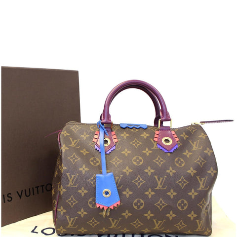 LOUIS VUITTON Totem Speedy 30 Monogram Canvas Satchel Bag