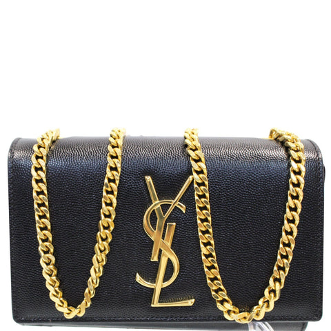 YVES SAINT LAURENT Kate Small Grain De Poudre Crossbody Bag Black