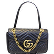 GUCCI GG Marmont Small Matelasse Leather Crossbody Bag Black-US