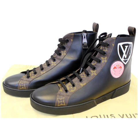LOUIS VUITTON Checkpoint Monogram Sneaker Boot Noir Black US 10-US
