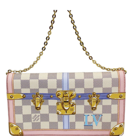 LOUIS VUITTON Summer Trunks Pochette Weekend Damier Azur Shoulder Bag