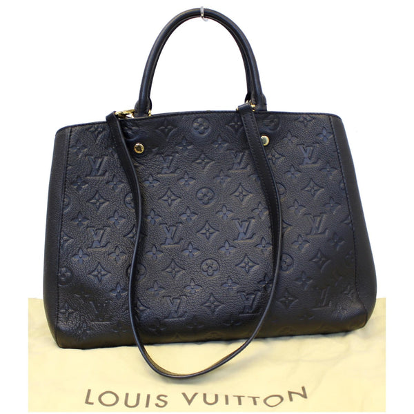 LOUIS VUITTON Montaigne GM Empreinte Leather Shoulder Bag Black-US