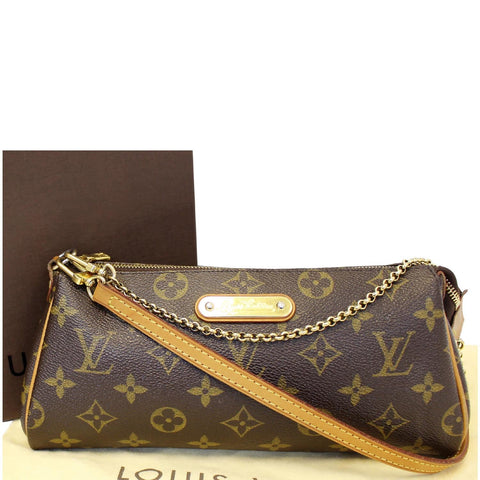 LOUIS VUITTON Pochette Eva Monogram Canvas Clutch Crossbody Bag