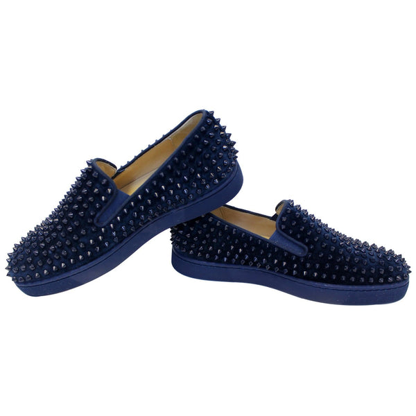 CHRISTIAN LOUBOUTIN Roller Suede Boat Sneaker Blue Size US 9-US
