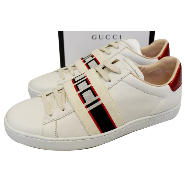 GUCCI Stripe Leather Sneaker White Size US 7-US