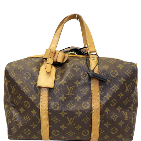 LOUIS VUITTON Monogram Canvas Sac Souple 35 Boston Bag
