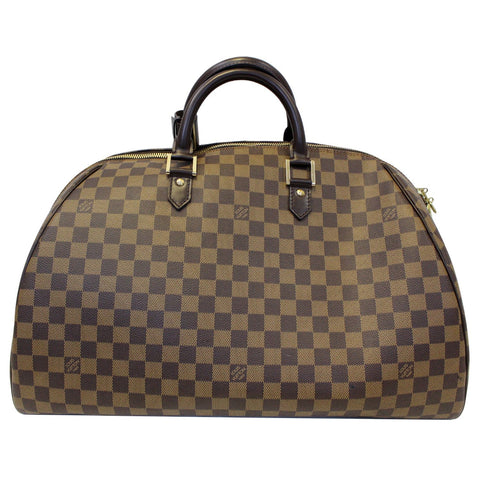 LOUIS VUITTON Ribera GM Damier Ebene Satchel Bag Brown-US