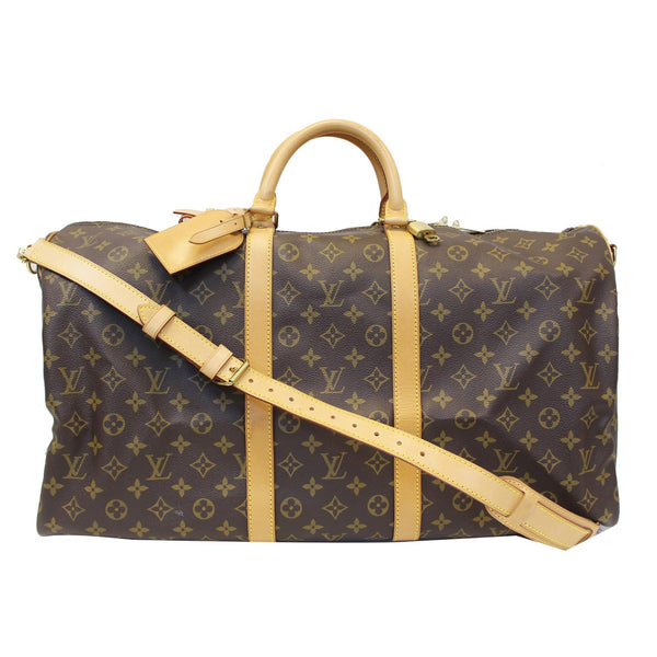 Louis Vuitton Keepall 55 Bandouliere Travel Bag - front view
