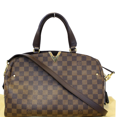 LOUIS VUITTON Kensington Bowling Damier Ebene Shoulder Handbag