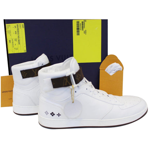 LOUIS VUITTON Rivoli Calfskin High Top Sneakers Boot White-US