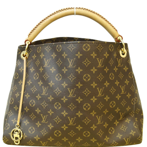 LOUIS VUITTON Artsy MM Monogram Canvas Shoulder Bag Brown