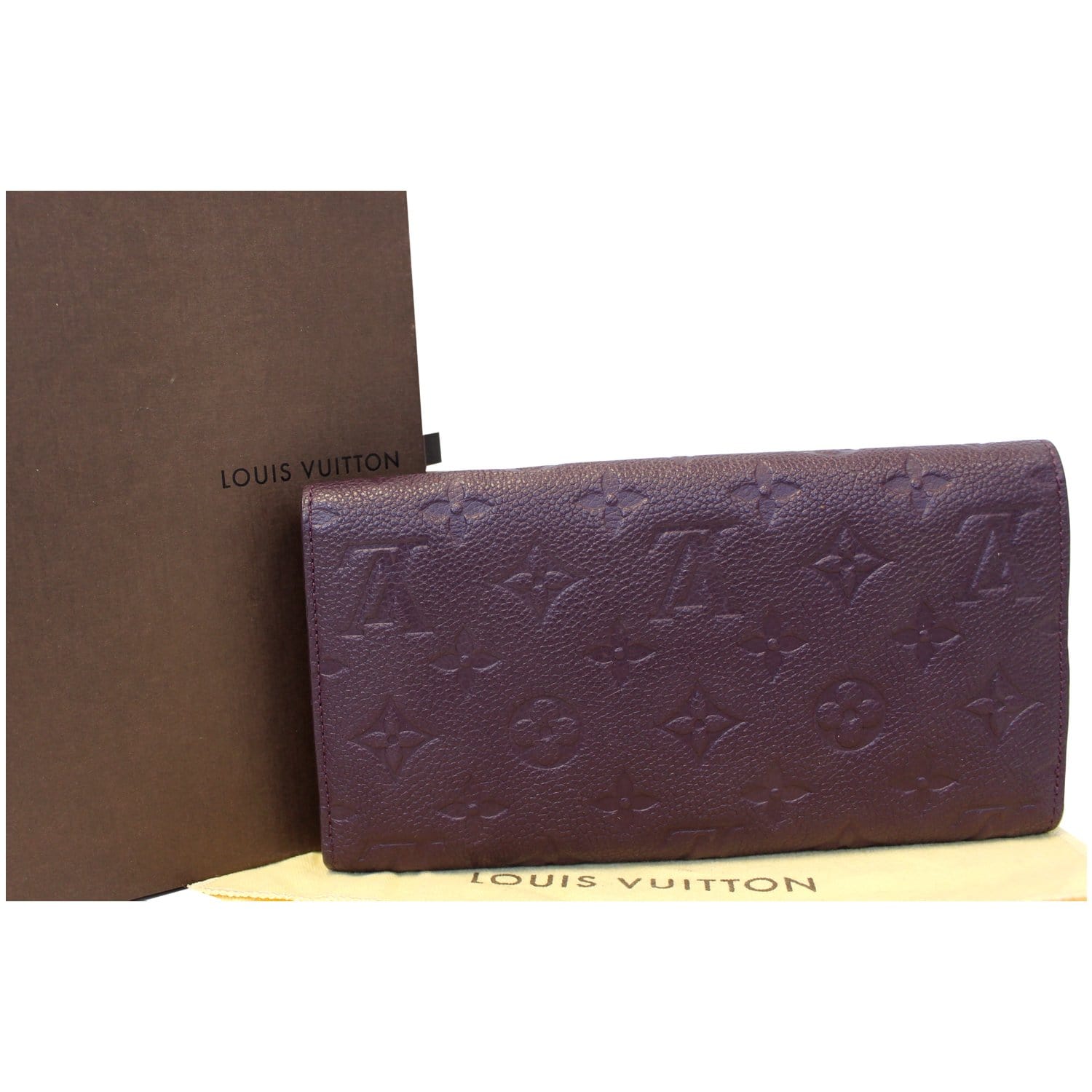 Leather wallet Louis Vuitton Purple in Leather - 25278405