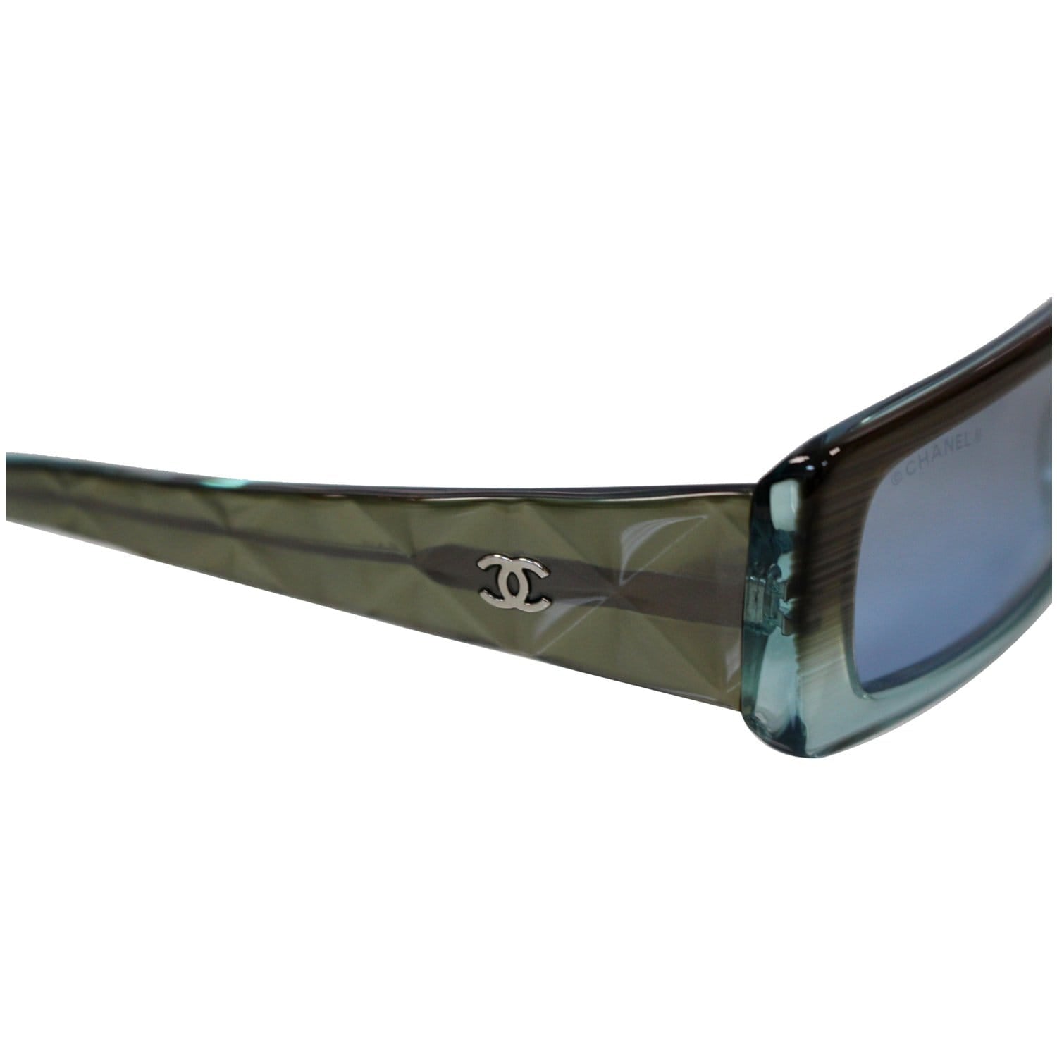CHANEL Quilted Crystal CC Logo Gradient Tint Sunglasses 5046