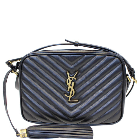 Yves Saint Laurent Camera Leather Crossbody Bag Black