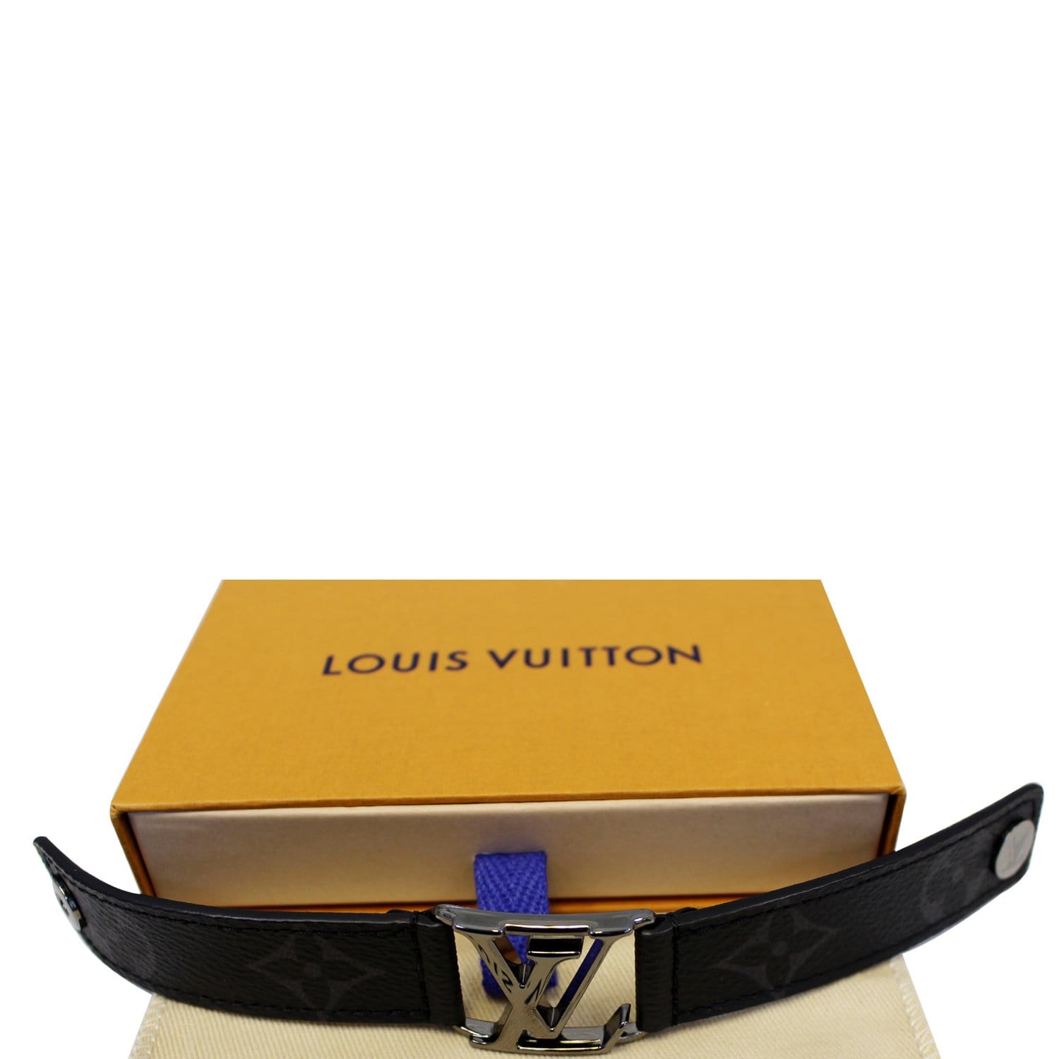 LOUIS VUITTON Monogram Eclipse Hockenheim Bracelet-E5423-Sold 