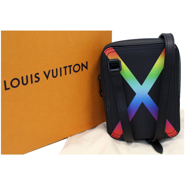 Louis Vuitton Sac Danube Taiga Messenger Bag front view