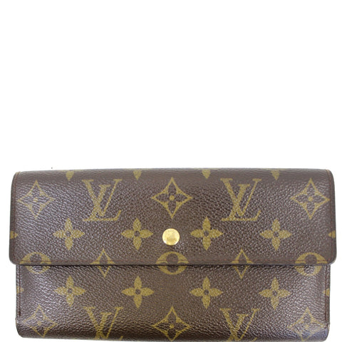 LOUIS VUITTON Porte Tresor International Monogram Canvas Wallet Brown