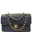 CHANEL Double Flap Small Caviar Leather Shoulder Bag Black-US