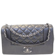 CHANEL Mademoiselle Vintage Flap Sheepskin Leather Shoulder Bag Black