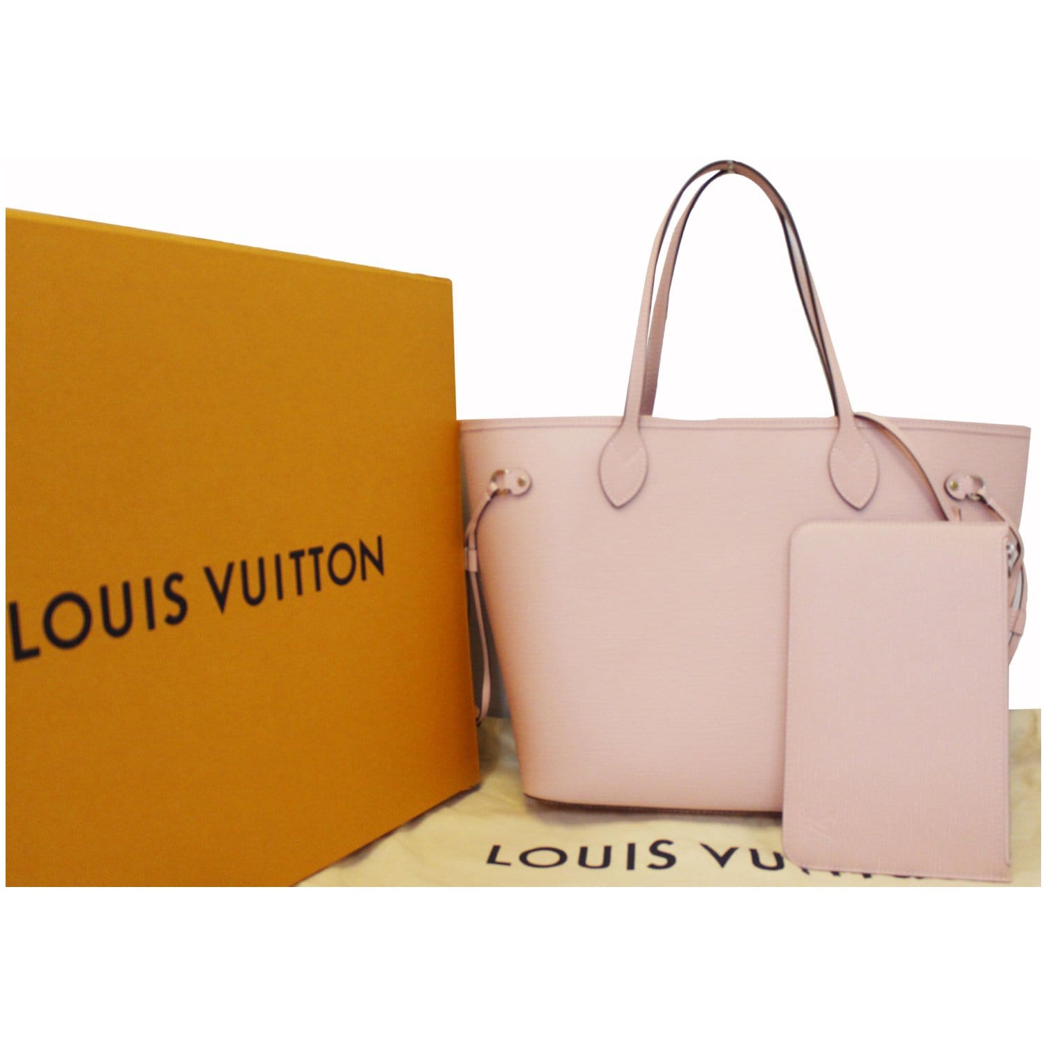 Louis Vuitton Neverfull MM Bay Brown Pink Rose Ballerine Chain Tote Bag  Purse