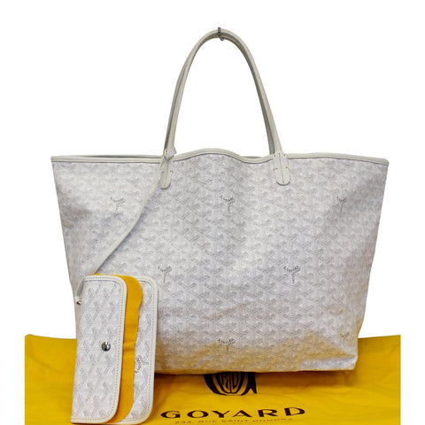 GOYARD Saint Louis GM Tote Shoulder Bag White