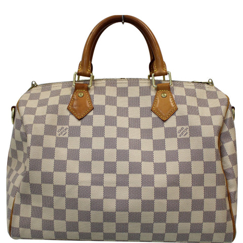 Louis Vuitton Speedy 30 Damier Azur Bandouliere Satchel Bag - 25% OFF