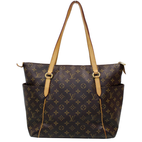 LOUIS VUITTON Totally MM Monogram Canvas Tote Shoulder Bag Brown