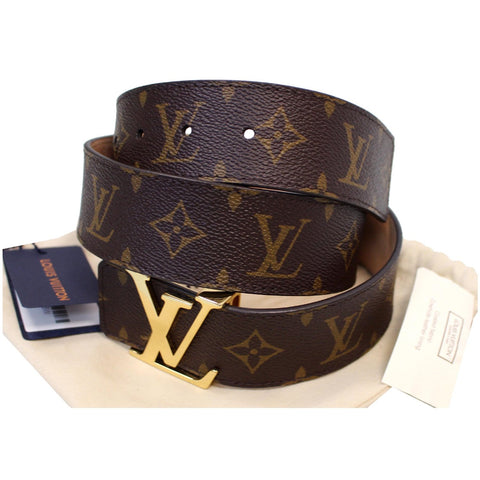 LOUIS VUITTON LV Initiales Monogram Canvas Belt Brown
