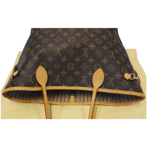 LOUIS VUITTON Neverfull MM Monogram Canvas Tote Shoulder Bag Brown