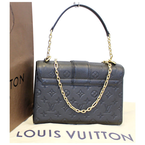 LOUIS VUITTON Saint Sulpice PM Empreinte Leather Crossbody Bag Noir-US
