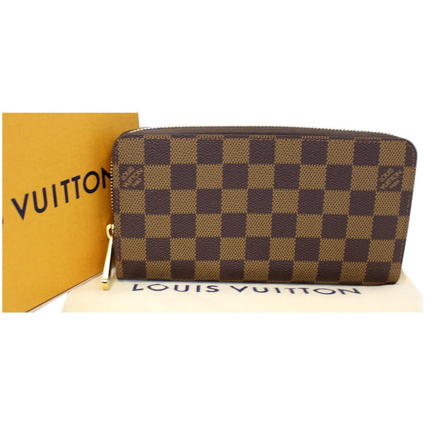 LOUIS VUITTON Zippy Damier Ebene Long Wallet Brown