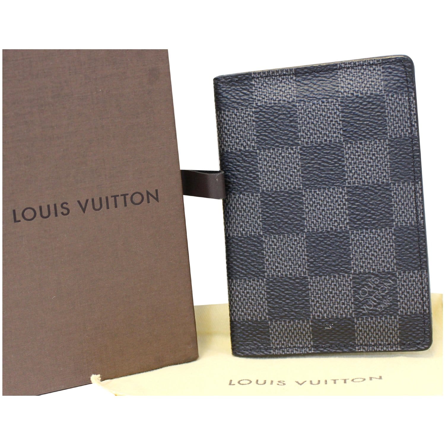 Louis Vuitton Black x Grey Damier Graphite Card Holder Wallet Case