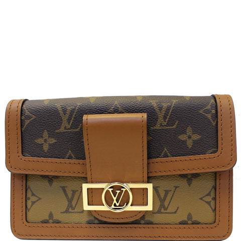 LOUIS VUITTON Dauphine Reverse Monogram Canvas Bumbag Bag Brown