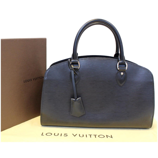 LOUIS VUITTON Pont Neuf PM Epi Leather Satchel Bag Black-US