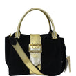 Burberry Tote Bag Leather Suede Snakeskin - Whole View 