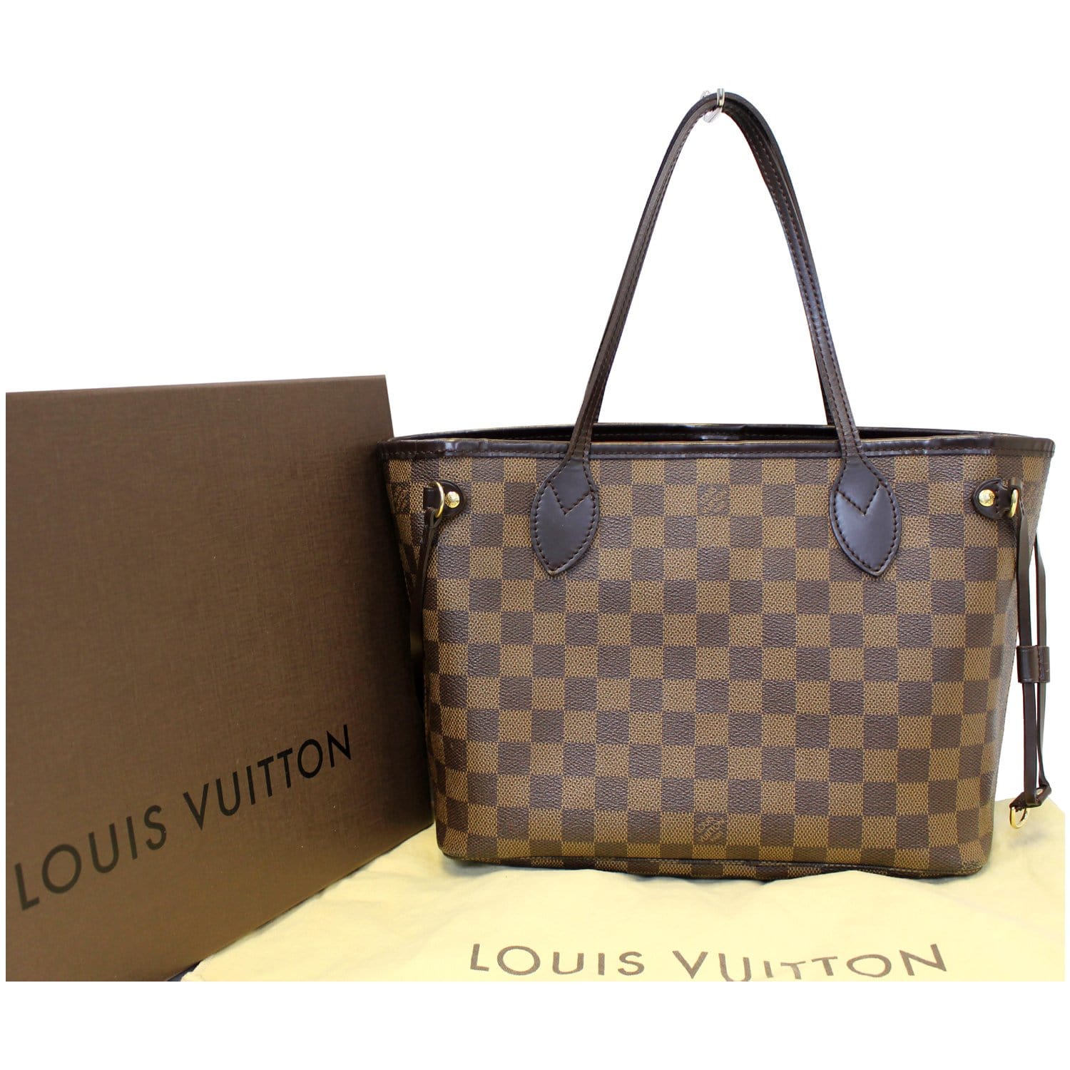 Louis Vuitton Small Damier Ebene Neverfull PM Tote Bag 41lk68 – Bagriculture