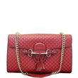 Gucci Shoulder Bag Micro Emily GG Guccissima Leather Red