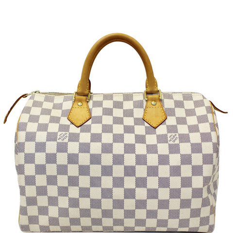 LOUIS VUITTON Speedy 30 Damier Azur Satchel Handbag