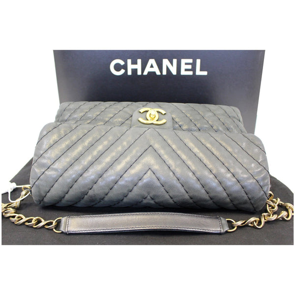 Chanel Classic Flap Bag Iridescent Surpique Chevron - leather