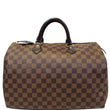 LOUIS VUITTON Speedy 35 Damier Ebene Satchel Bag Brown