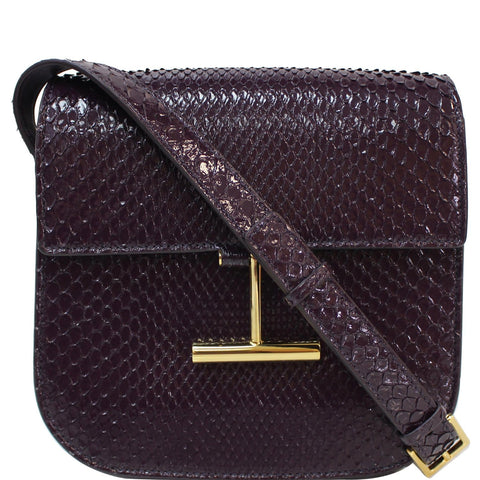 TOM FORD Tara T-Clasp Python Shoulder Bag Purple - Last Call