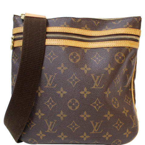 LOUIS VUITTON Pochette Bosphore Monogram Canvas Crossbody Bag Brown