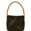 LOUIS VUITTON Looping MM Monogram Canvas Shoulder Bag Brown