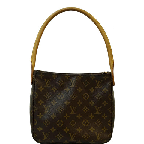LOUIS VUITTON Looping MM Monogram Canvas Shoulder Bag Brown