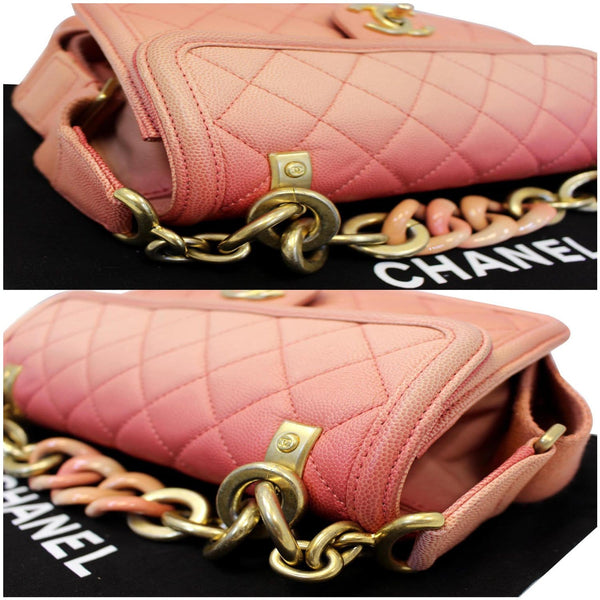 Chanel Sunset On The Sea Caviar Leather Small Flap in good condition